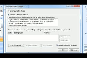 Outlook - so wird eine Urlaubsbenachrichtigung eingestellt