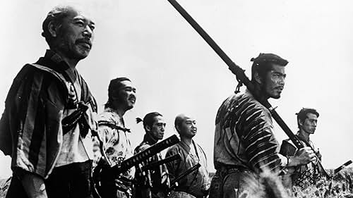 Toshirô Mifune, Minoru Chiaki, Daisuke Katô, Isao Kimura, Seiji Miyaguchi, and Takashi Shimura in Die sieben Samurai (1954)