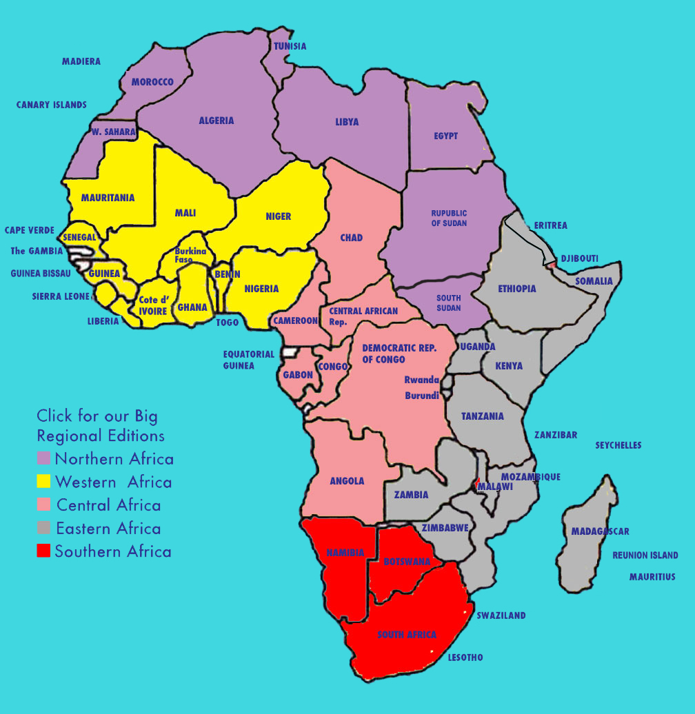 Map Of Africa With Countries Labeled For Kids - Map Ireland Counties ...