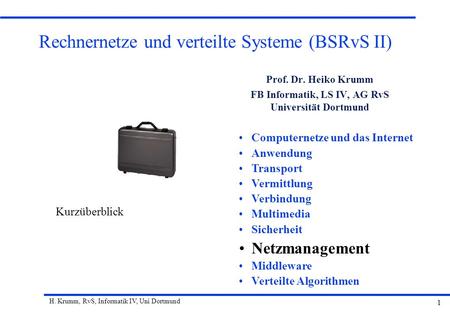 Rechnernetze und verteilte Systeme (BSRvS II)