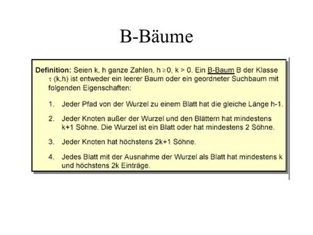 B-Bäume.