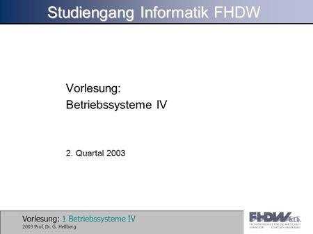 Studiengang Informatik FHDW