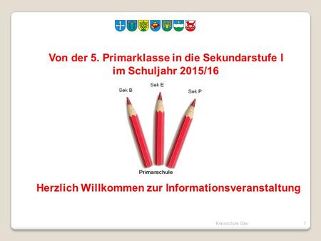 Von der 5. Primarklasse in die Sekundarstufe I im Schuljahr 2015/16