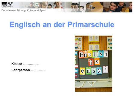 Englisch an der Primarschule