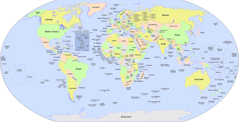 World Political Map - Openclipart