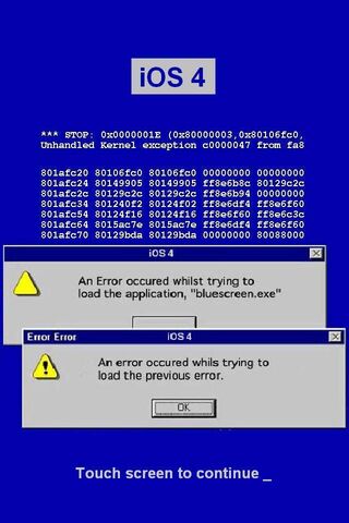 Ios4 मजेदार त्रुटि