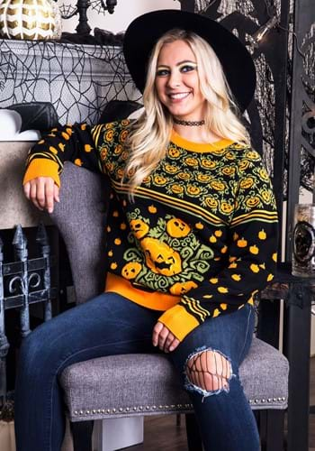 Pumpkin Patch Ugly Halloween Adult Sweater