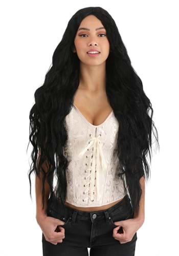 Deep Black Long Wavy Wig