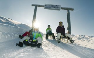 Rodelen op de Hirscheckblitz in het Berchtesgadener Land