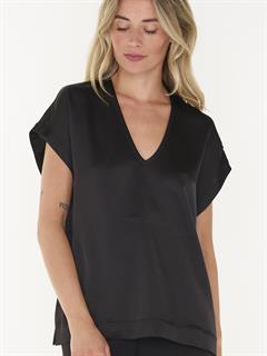 TOP D6LUIZA SATIN V-NECK