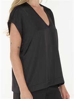 TOP D6LUIZA SATIN V-NECK