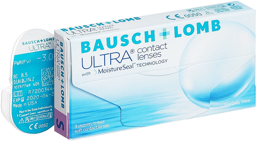 Contactlenzen, radius 8.5 mm, 3 stuks - Bausch & Lomb Ultra