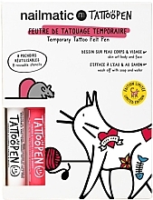 Temporary Tattoo Set Nailmatic Tattopen Duo-set The Cat van Ami Imaginaire