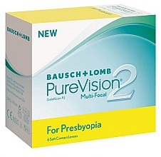 Contactlenzen, radius 8.6mm, High, 6 stuks Bausch & Lomb PureVision 2 Multi-Focal