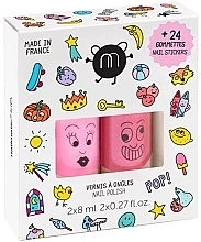 Instellen Nailmatic Pop Set voor Kinderen (nagel/lak/2x8ml + stickers/24 stuks)