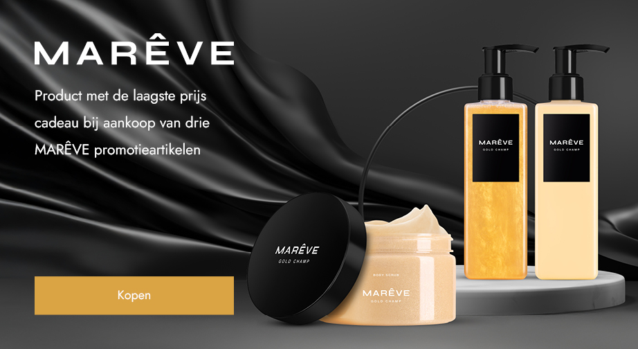 Product met de laagste prijs cadeau bij aankoop van drie MARÊVE promotieartikelen