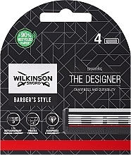 Refill Cartridges, 4 pcs. Wilkinson Sword Barber's Style The Designer Refills