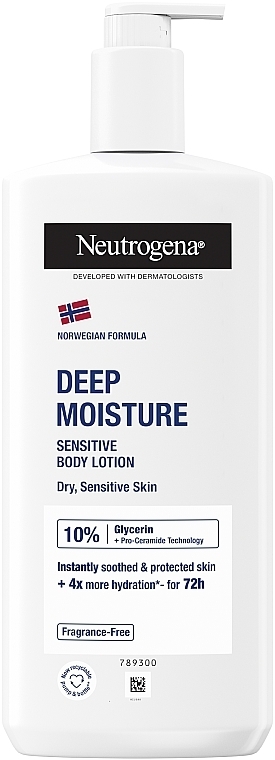 Deep Moisturizing Body Milk for Sensitive Skin Neutrogena Deep Moisture Body Lotion