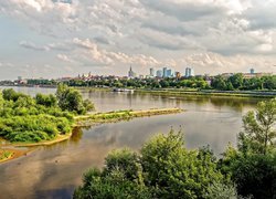 Panorama Warszawy od strony Wisły