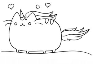 Kolorowanki Pusheen – wydrukuj za darmo i pokoloruj Pusheen unicorn