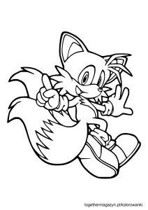 Kolorowanki Sonic - Tails Fox Sonic kolorowanka do pokolorowania za darmo