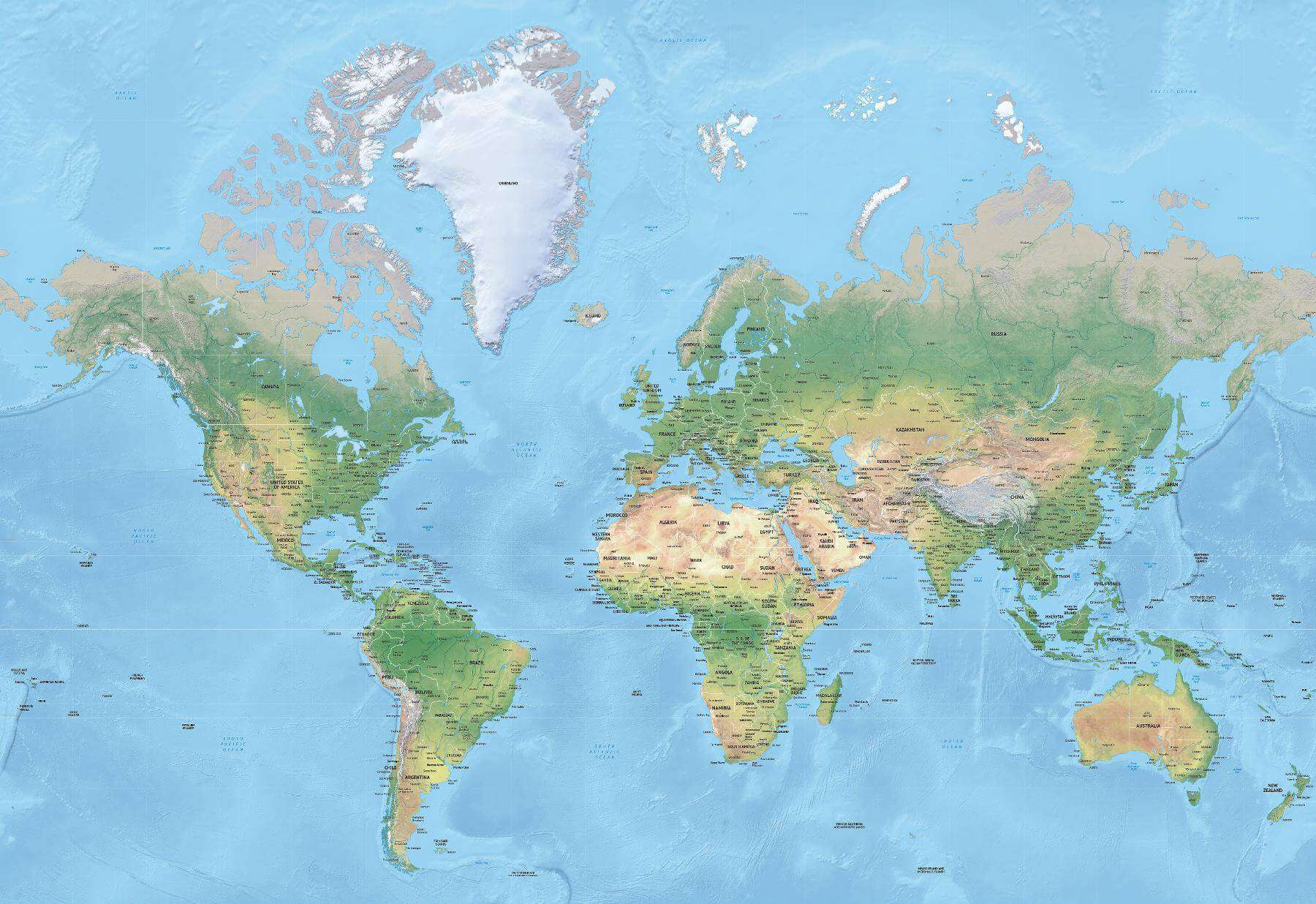 World Map Right Proportions - Dolley Hollyanne