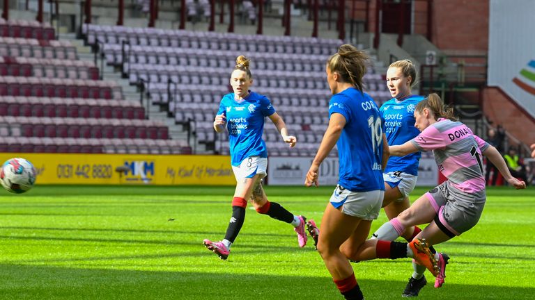 Partick Thistle's Rachel Donaldson scores to make it 1-1 