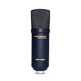 Marantz Pro MPM1000U — Micrófono USB de condensador para estudio con interfaz de audio integrada, soporte, soporte de sobremesa y cable, perfecto para la producción de podcasts, negro