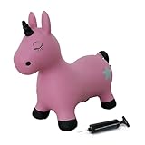 Jamara 460453 Hüpftier Einhorn mit Pumpe, BPA-Frei, bis 50 kg, fördert den Gleichgewichtssinn und...