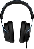 HyperX Cloud Alpha S – Gaming Headset, für PC, 7.1 Surround Sound, einstellbarer Bass, Dual Chamber Drivers, Chat Mixer, atmungsaktives Kunstleder, Memory-Schaum,Mikrofon mit Rauschunterdrückung, Blau