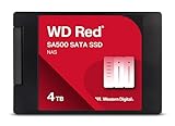 WD Red interne Festplatte 4 TB (3,5 Zoll, NAS Festplatte, 5.400U/min, SATA 6 Gbit/s, NASware-Technologie, für NAS-Systeme im Dauerbetrieb) rot