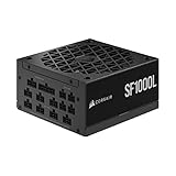 Corsair SF1000L Fuente de Alimentación SFX Totalmente Modular de Bajo Ruido - Compatible con ATX 3.0 y PCIe 5.0 - Ventilador Silencioso PWM de 120 mm - Eficiencia 80 Plus Gold - Modo RPM Cero - Negro