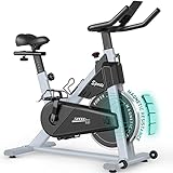 PASYOU Heimtrainer Fahrrad mit Magnetischer Widerstand, Fitnessbike Riemenantrieb, LCD Monitor mit RPM, IPad-Halterung Hometrainer 150 kg Belastbar