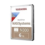 Toshiba 4TB N300 NAS 3.5’’ SATA Internal Hard Drive. 24/7 Operation, Supports 1-8 bay systems, 128MB Cache, 180TB/Year workload, 3yr Warranty (HDWQ140UZSVA).