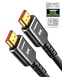 HDMI 2.1 Kabel 3meter Zertifiziertes,Highwings 10K 8K HDMI Kabel 48Gbps Ultra Highspeed 8K 60Hz 4K 120Hz 7680P eARC...