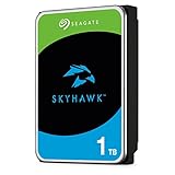 Seagate SkyHawk, 1 TB, Disco Duro Interno De Vigilancia, HDD, 3.5' SATA 6 GB/s, Caché 64 MB, DVR, Sistema de cámaras de seguridad NVR y 3 años de servicios Rescue (ST1000VX005)