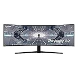 Samsung Odyssey G9 Curved Gaming Monitor C49G94TSSP, 49 Zoll, VA-Panel, QLED, DQHD-Auflösung, AMD FreeSync Premium Pro, G-Sync kompatibel, Reaktionszeit 1 ms, Krümmung 1000R, Bildwiederholrate 240 Hz