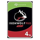 Seagate IronWolf Pro, 4TB, NAS, Disco duro interno, HDD, CMR 3,5' SATA 6GB/s, caché 256 MB, almacenamiento RAID, 3 años Rescue Services (ST4000NE001)