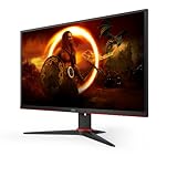 AOC Gaming Q27G2E/BK - Monitor QHD de 27', 155 Hz, 1 ms MPRT, Plano, FreeSync Premium (VA, 2560x1440, HDMI, DisplayPort) negro/rojo