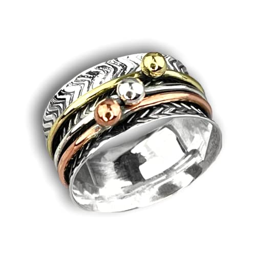 925 Sterling Silber Drehring/Meditationsring