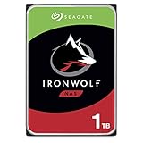 Seagate IronWolf, 1TB, NAS, Disco duro interno, HDD, CMR 3,5' SATA 6GB/s, 5900 RPM, caché de 64 MB para almacenamiento conectado a red RAID, y 3 años Rescue Services (ST1000VN002)