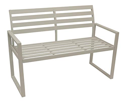 DEGAMO Design Gartenbank Atlanta 2-sitzer 123cm, aus Aluminium...