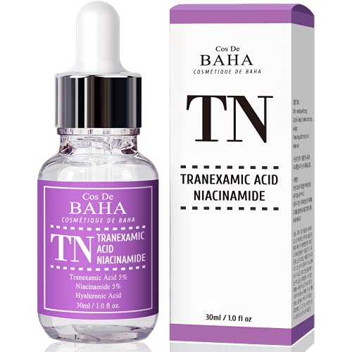 Tranexamic Acid 5% Serum with Niacinamide 5% for Face/Neck - Helps to Reduce the Look of Hyper-Pigmentation, Discoloration, Dark Spots, Remover Melasma, 1 Fl Oz