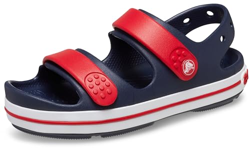 Crocs Unisex Kinder Crocband Cruiser Sandal K Sandale, Navy Varsity Red, 29/30 EU