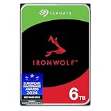 Seagate Technology IronWolf, 6TB, NAS,Disco Duro Interno, HDD, CMR 3.5'SATA 6 GB/s,5400 RPM, caché de 256 MB para Almacenamiento Conectado a Red Raid, 3 años de Rescue,Paquete Abre-fácil(ST6000VNZ06)