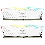 TEAMGROUP Team T-Force Delta RGB DDR4 Gaming Memory, 2 x 8 GB, 3600 MHz, 288 Pin DIMM, White