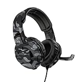 Trust Gaming GXT 411K Radius Gaming-Headset für PC, PS5, PS4, Xbox, Nintendo Switch, Mobile, Over Ear, 3.5mm Klinke, Lautstärkeregler, Einstellbaren Mikrofon - Schwarz Camouflage