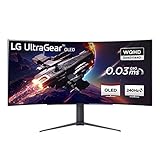 LG Electronics 45GR95QE-B UltraGear Gaming Monitor 45' (113 cm), Curved, OLED, 3440 x 1440, 21:9, WQHD 1440p, 98,5% DCI-P3, HDR10, 0,03 ms GtG - Schwarz