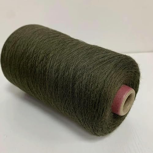 VIXDA Weiches Schurwolle-Polyamidgarn in Armeegrün, Merino-Lammwolle, DIY-Handarbeit, Häkeln, feiner dünner Faden, 250 g