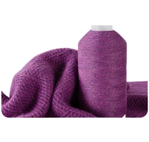 100% Kaschmir-Garn, 100g mongolisches reines Kaschmirhandstrickgarn, luxuriös weiches Garn zum Stricken Häkeln (Purple Flower 1)